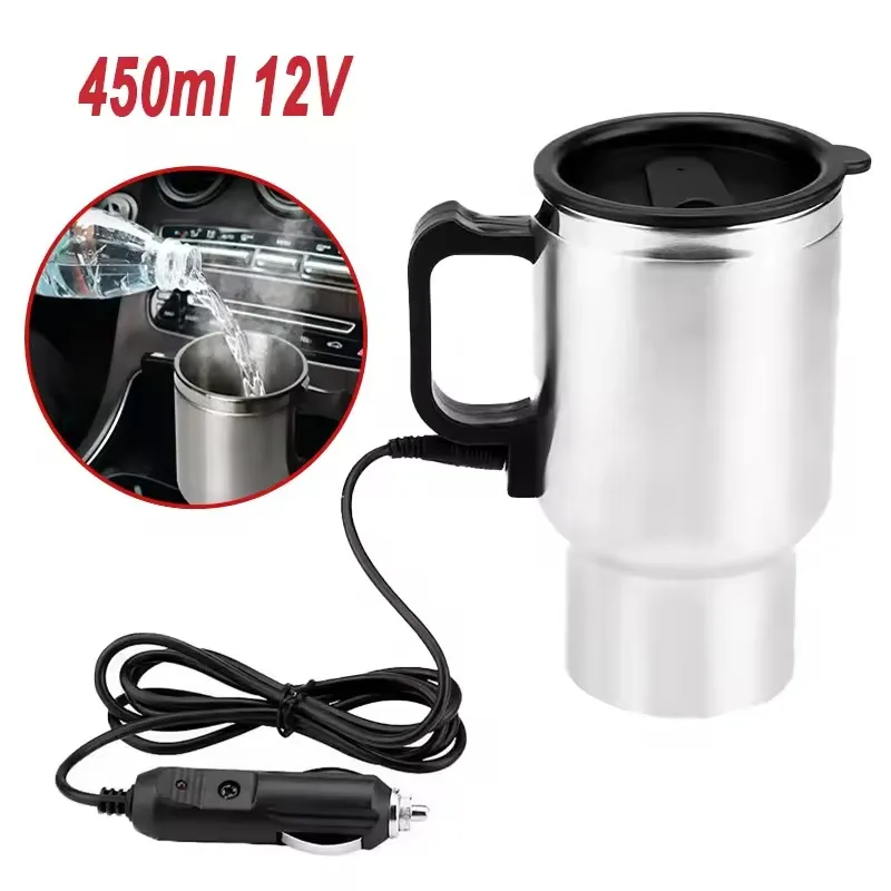 Outdoor Camping Kettle - Electric Heating Car Kettle 12V 450ml