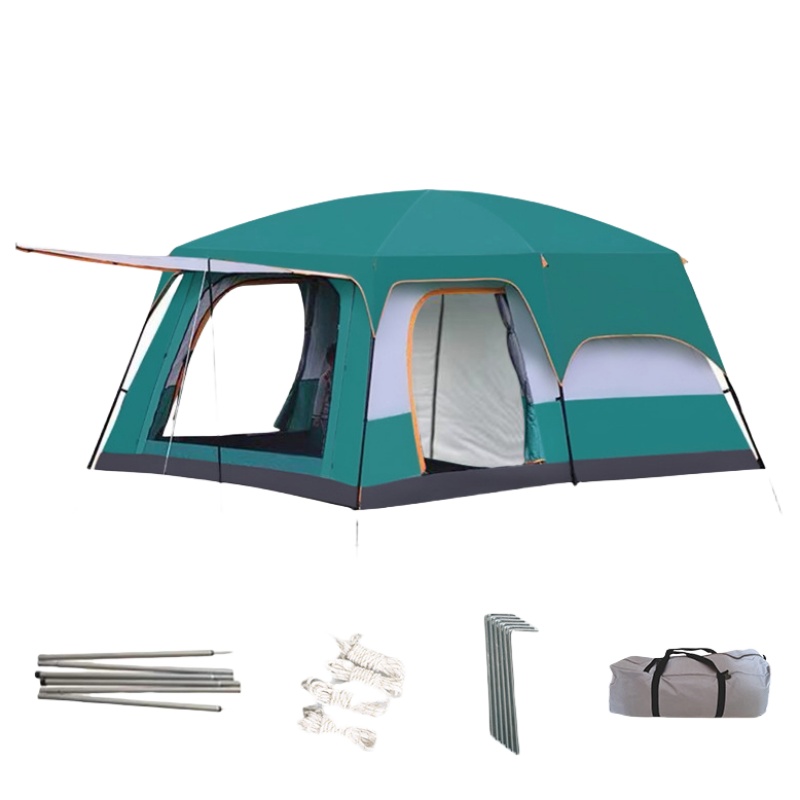 Outdoor Camping And Glamping - Family Luxury Waterproof Oxford Tunnel Tent