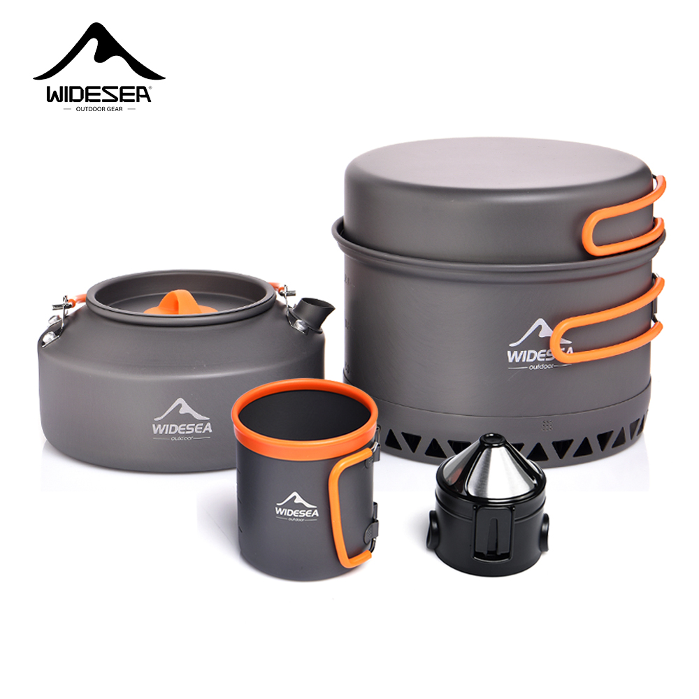 Outdoor Camping Kettle - Camping Tableware Outdoor Cookware Set Pots