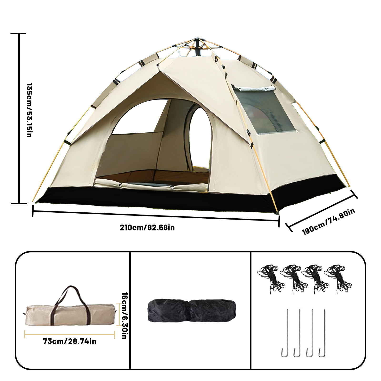 Outdoor Camping Automatic Quick Opening Tent - Outdoor automatic quick-opening tent, automatic sun-protective