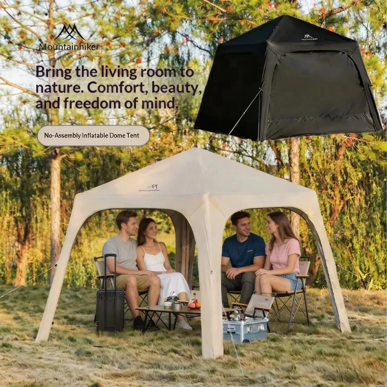 Outdoor Camping Dome - Inflatable Dome Tent, Large Air Camping