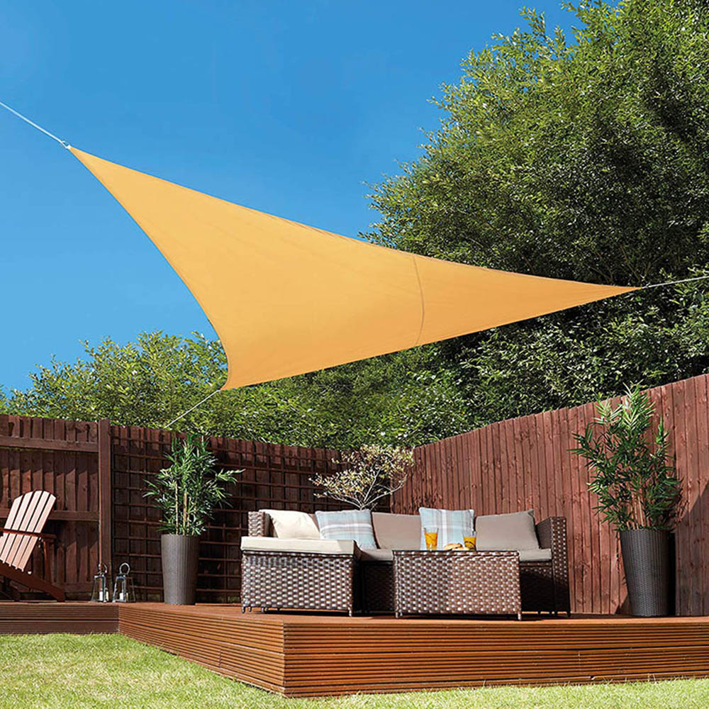 Waterproof Tarp Shelter - 6x6x6m Triangle Sun Shelter Water Resistant