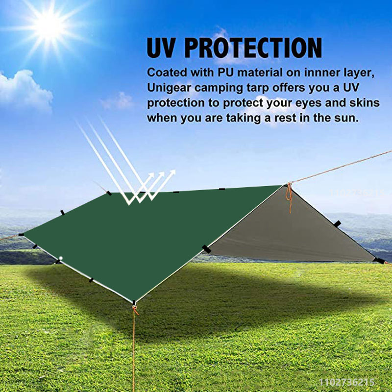 Waterproof Tarp Shelter - 19 Hang Points Tent Tarp Survival