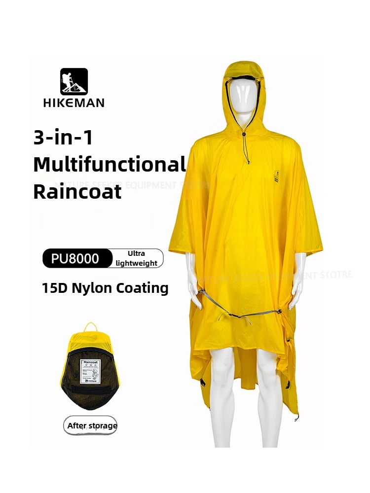 Waterproof Tarp Shelter - 15D/210T Raincoat Waterproof Rain Poncho Cover