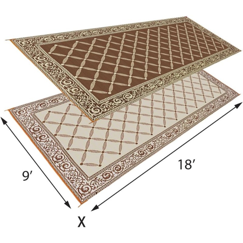 9x18 Reversible Outdoor RV Pat - Outdoor Camping Rugs 9X18 评论和价格