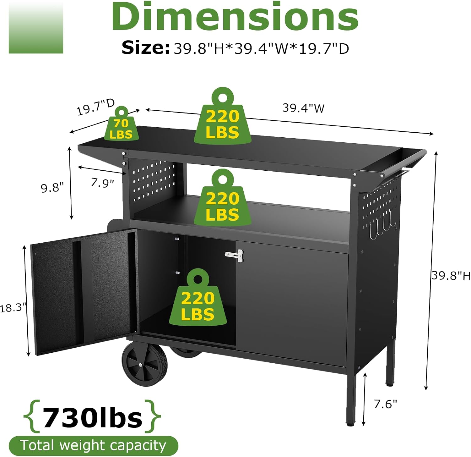 Outdoor Grill Cart Table With  - Outdoor Camping Table With Storage 评论和价格