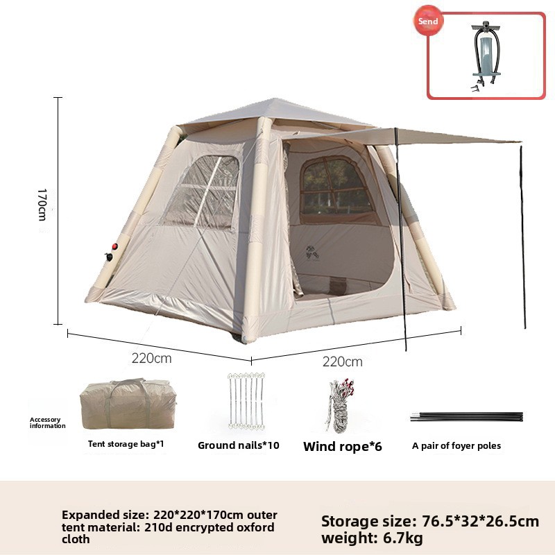 5㎡ Luxury Outdoor Air Tent Cam - Outdoor Camping Automatic Quick Opening Tent 评论和价格