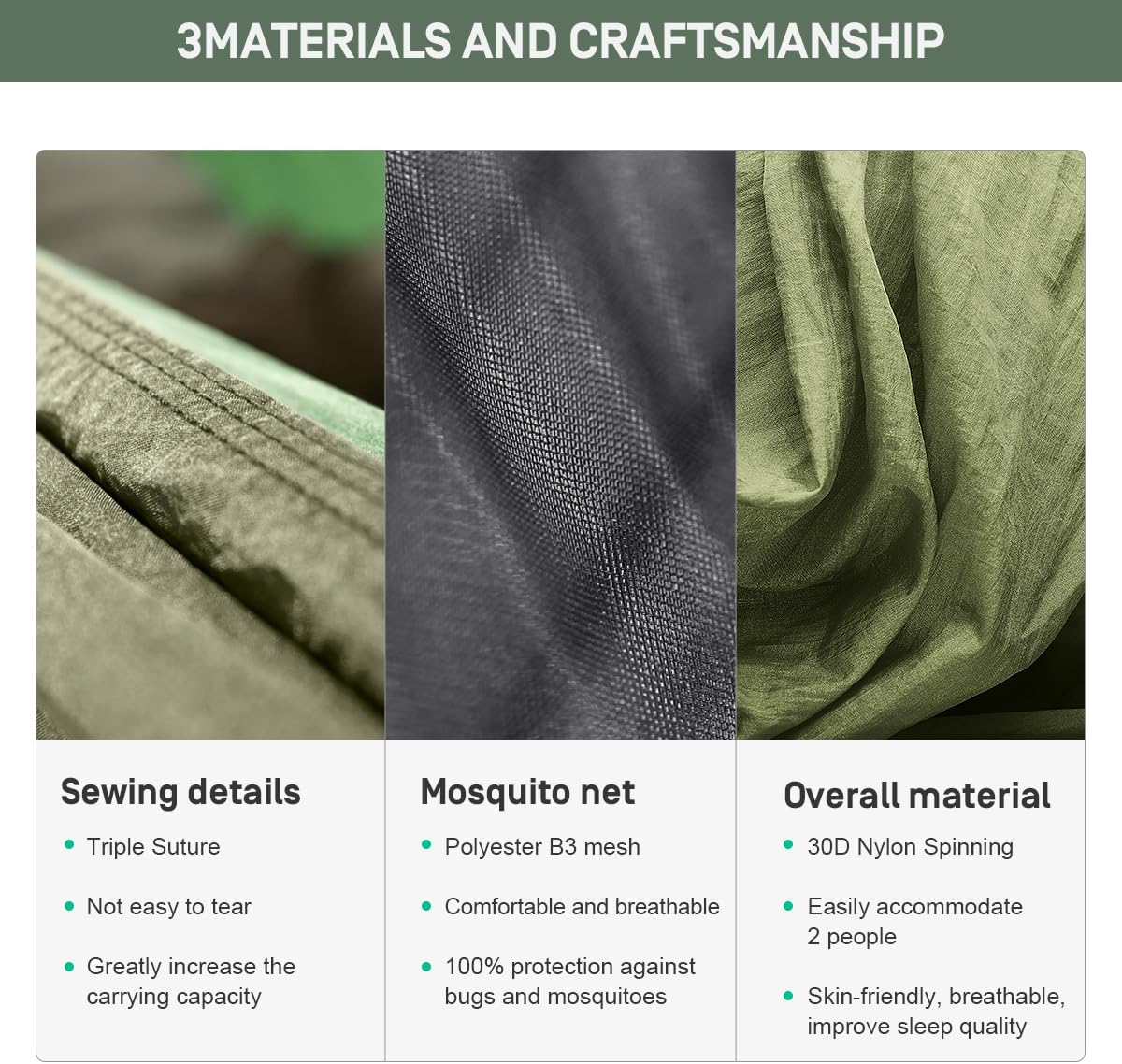 3-in-1 Camping Hammock with Mo - Outdoor Camping Mosquito Net 评论和价格