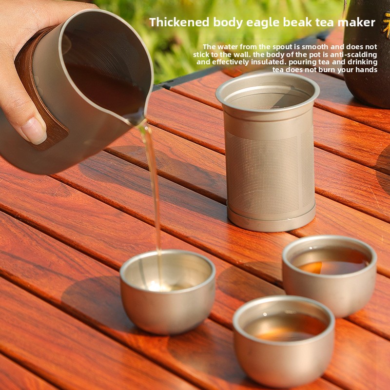 Portable Travel Tea Set with T - Outdoor Camping Kettle 评论和价格