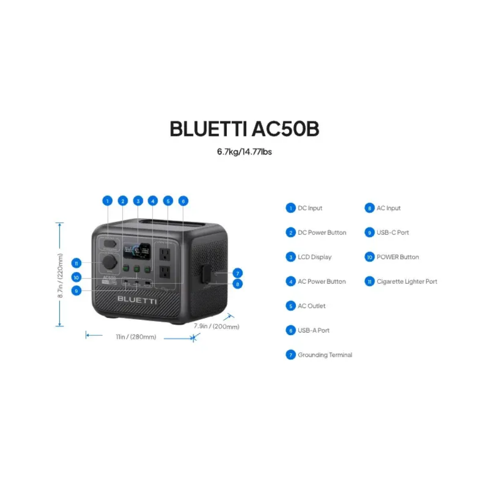BLUETTI AC50B Portable Power S - Outdoor Camping Kettle 评论和价格