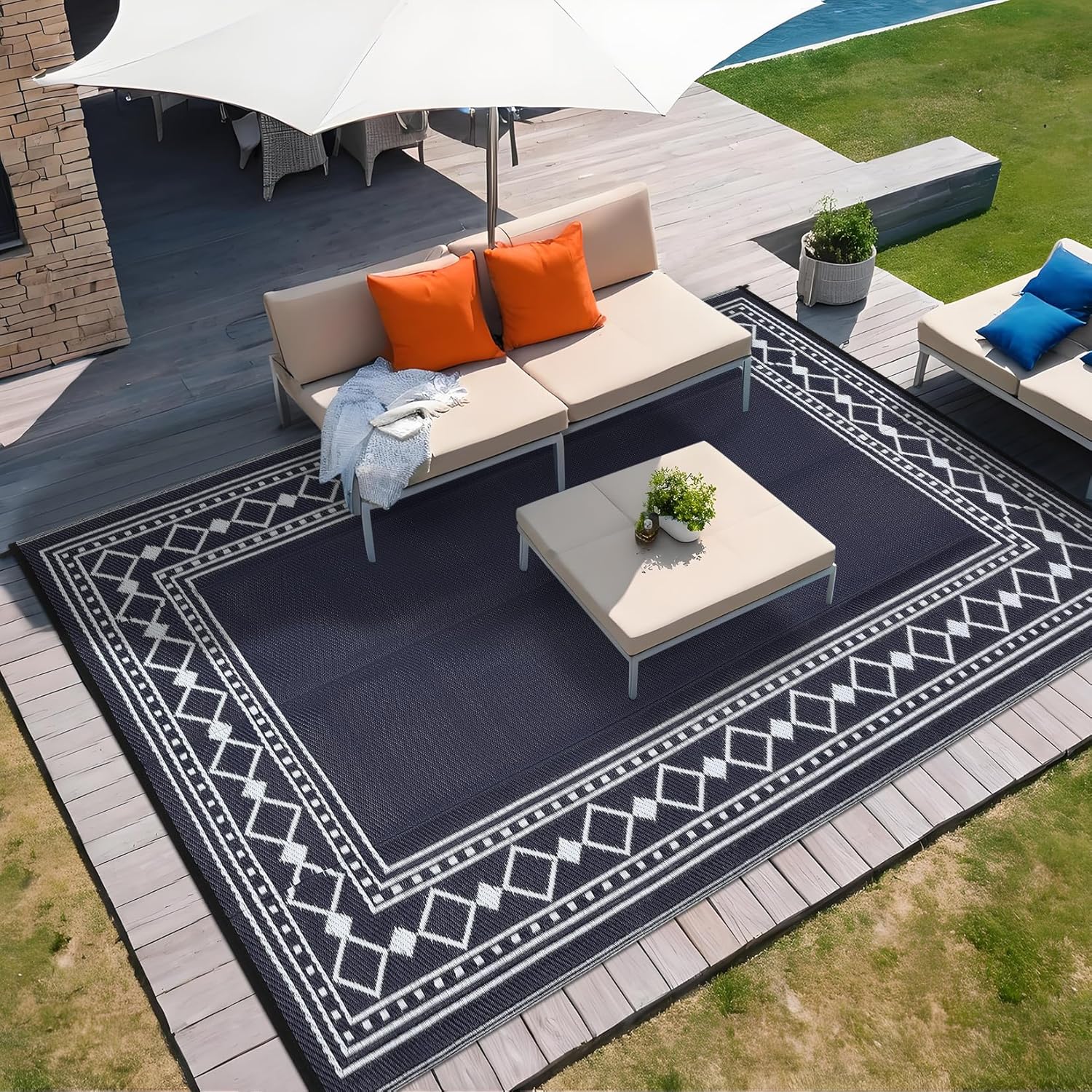 9x18 Outdoor Rug – Waterproof  - Outdoor Camping Rugs 9X18 评论和价格