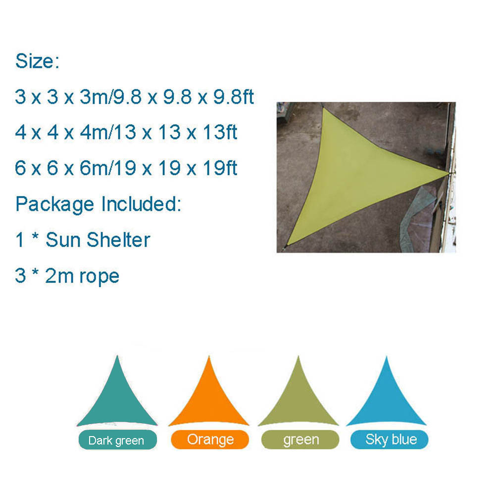 6x6x6m Triangle Sun Shelter Wa - Waterproof Tarp Shelter 评论和价格