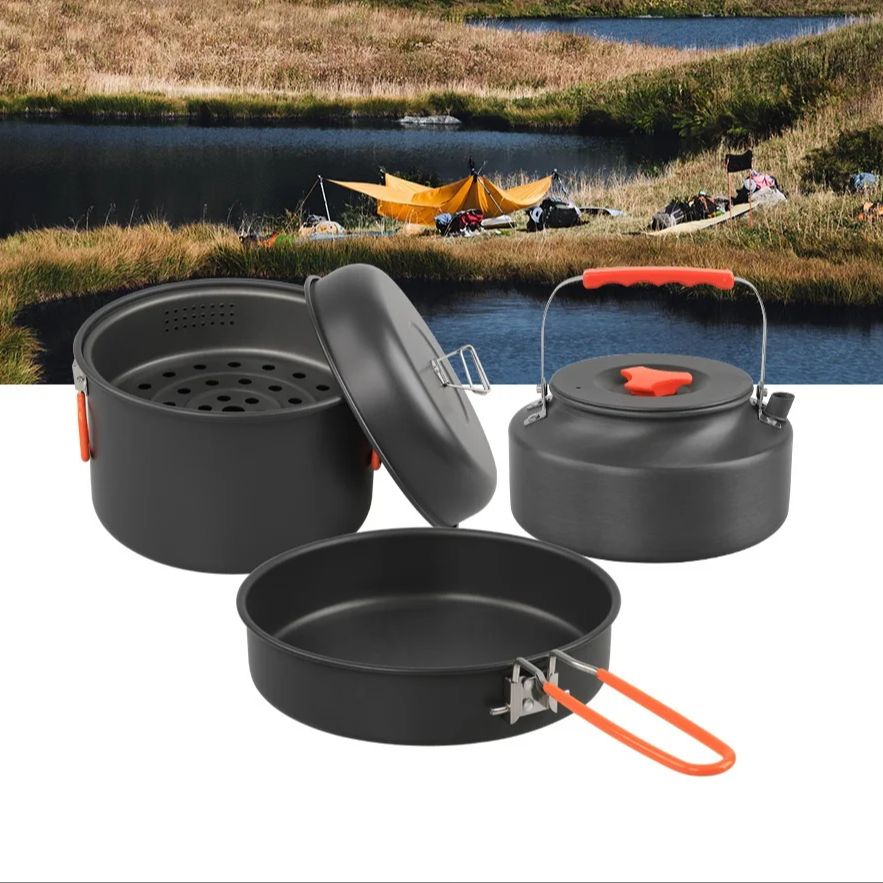Outdoor Cookware Set Camping C - Outdoor Camping Kettle 评论和价格