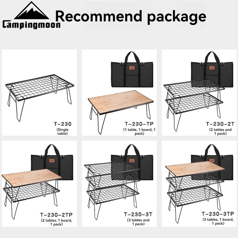 CAMPINGMOON T-230 Portable Mul - Outdoor Camping Table With Storage 评论和价格