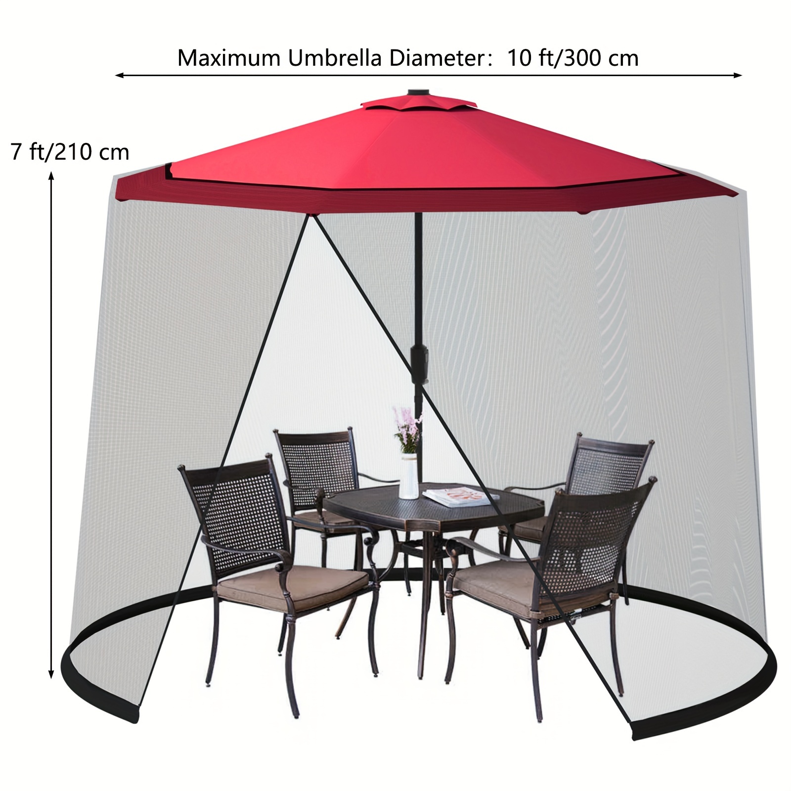 9FT 10FT Patio Umbrella Mosqui - Outdoor Camping Mosquito Net 评论和价格