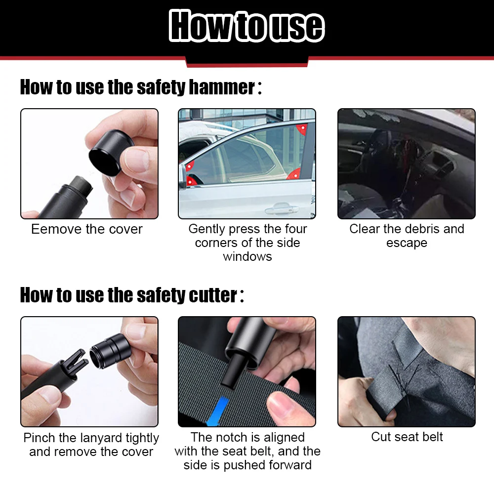 2 In 1 Car Safety Hammer Emerg - Bivvy Bag Emergency 评论和价格