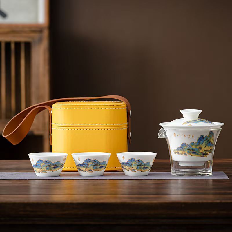 Travel Jade White Porcelain Te - Outdoor Camping Kettle 评论和价格