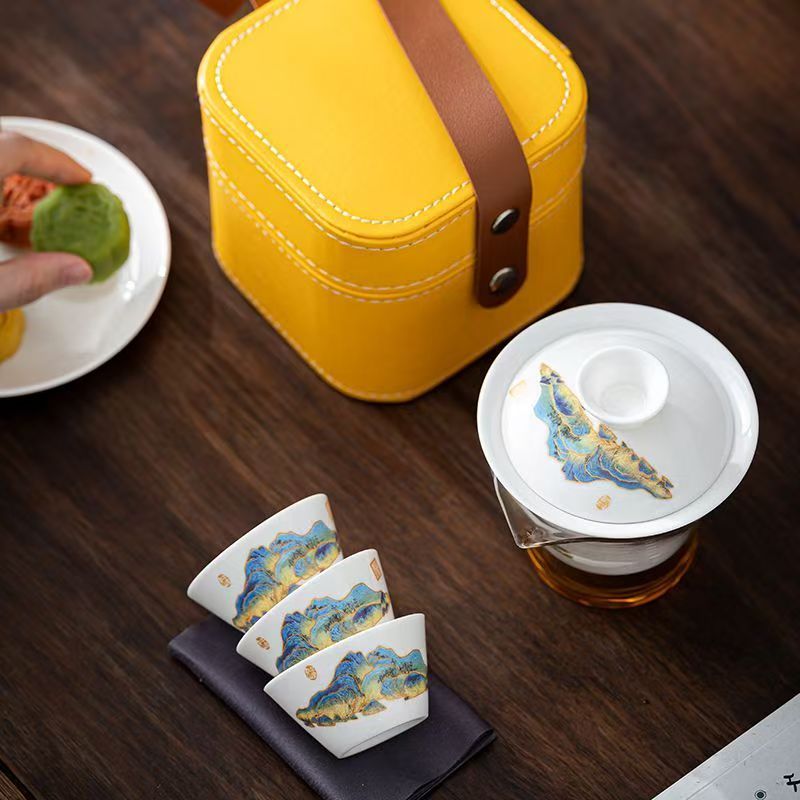 Travel Jade White Porcelain Te - Outdoor Camping Kettle 评论和价格