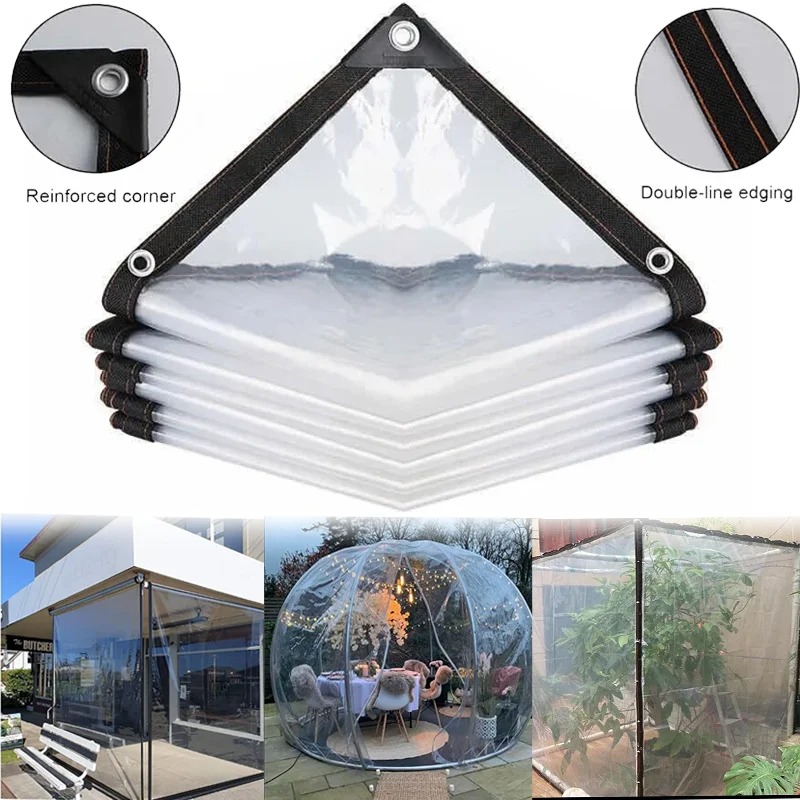 Thick Transparent PVC Tarp Hea - Waterproof Tarp Shelter 评论和价格