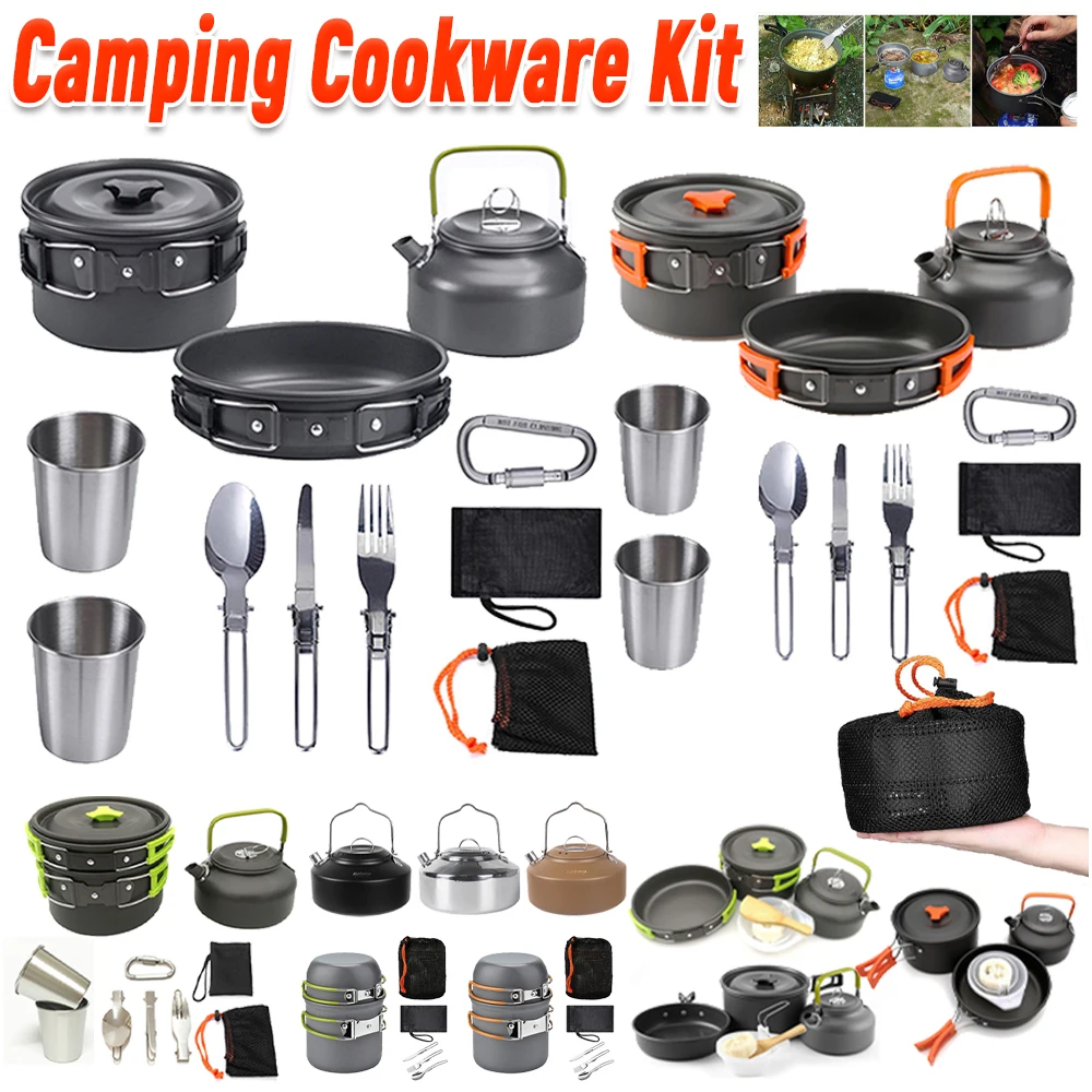 Camping Cookware Kit Kettle Po - Outdoor Camping Kettle 评论和价格